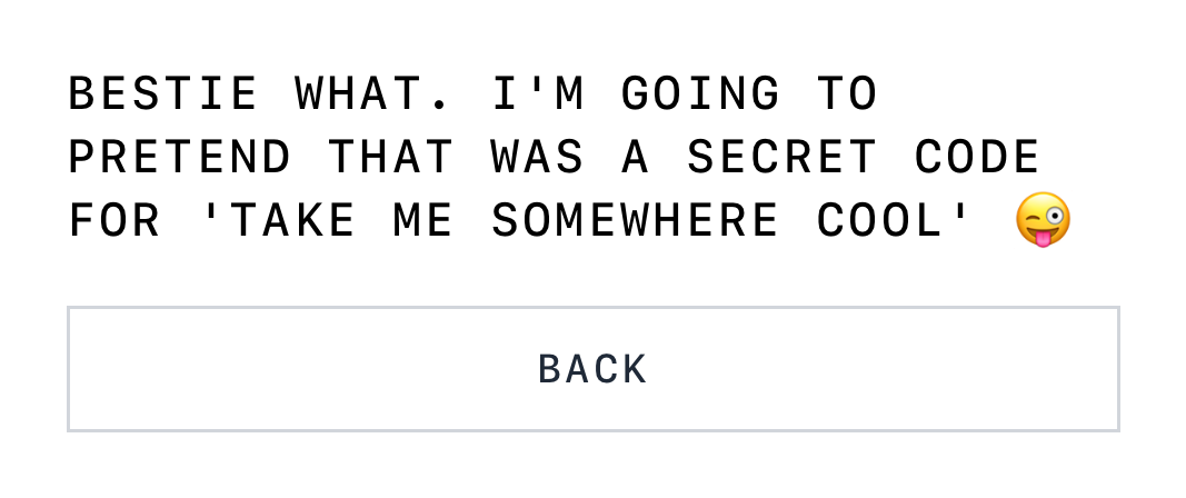 Personality in error messages