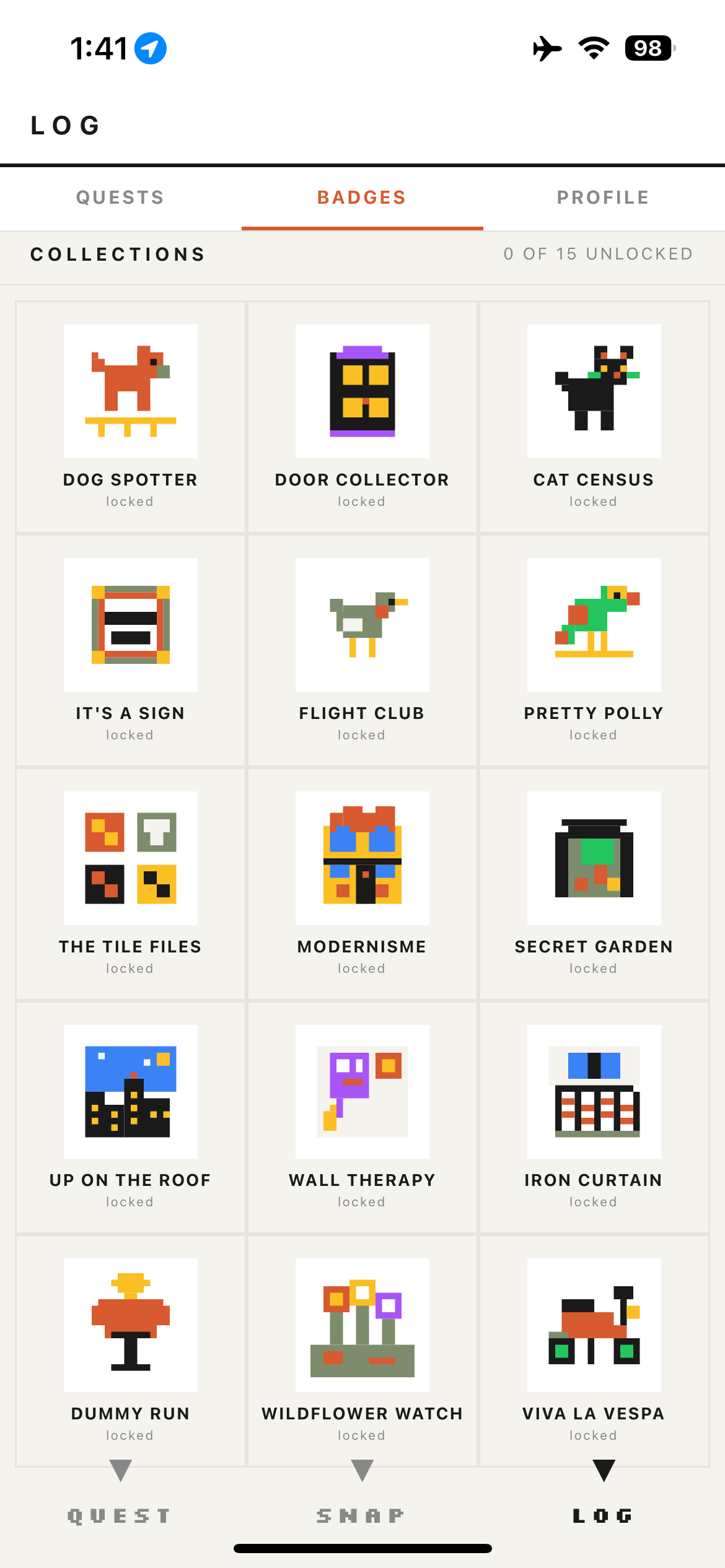 Badges screen 3